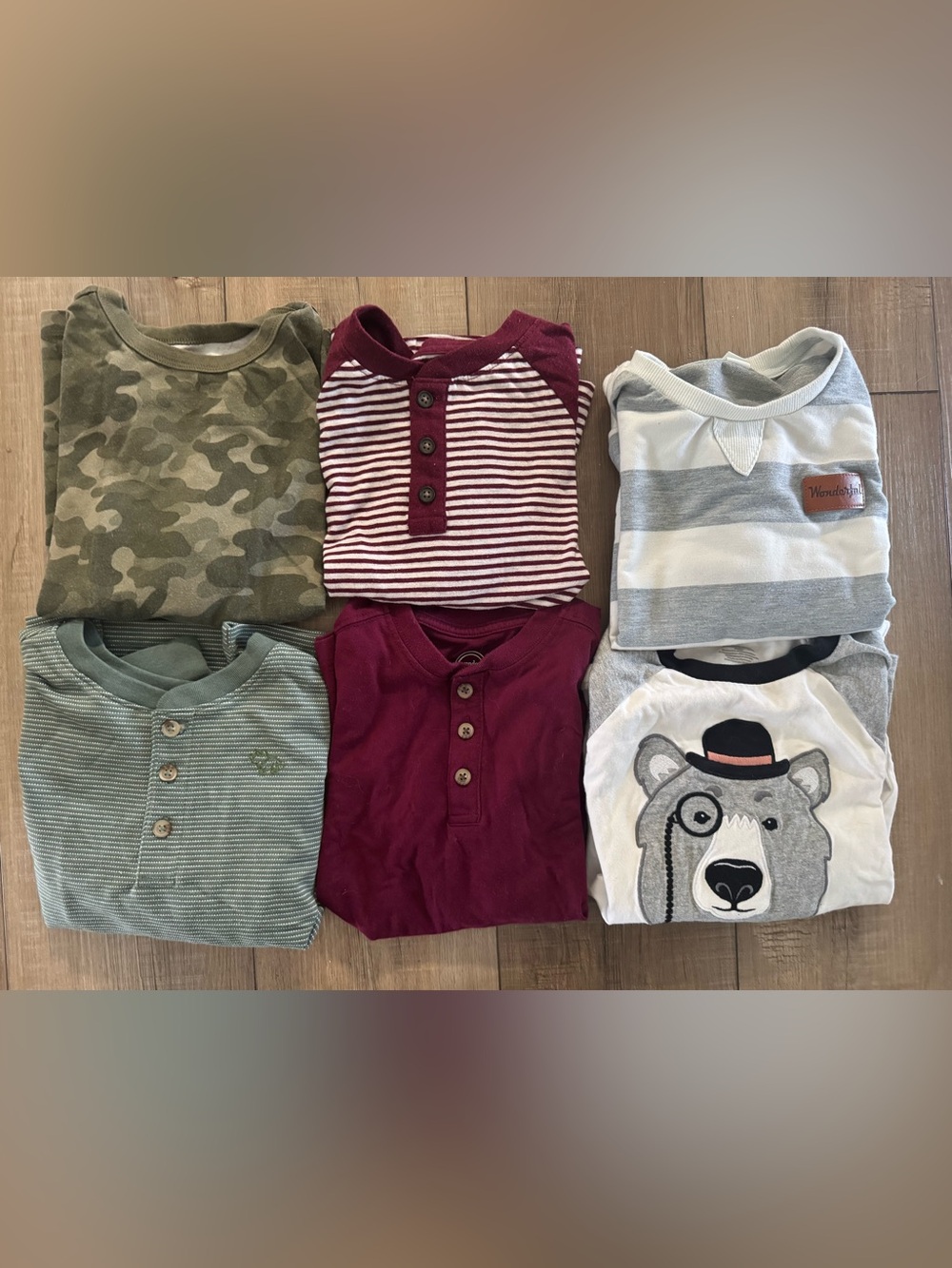 Kids' Burgundy Henley Shirt - Soft Everyday Top